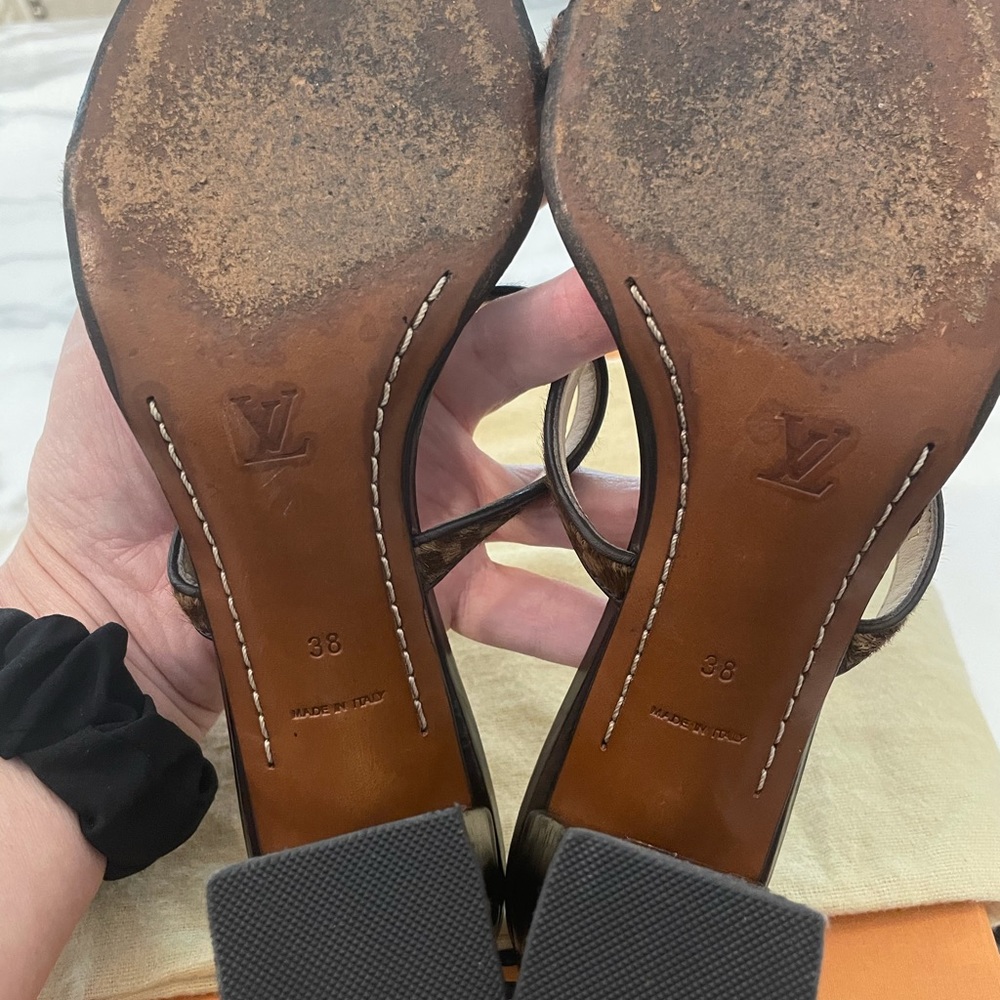 Women’s Louis Vuitton Damier Sandals Size 38 - Picture 5 of 5